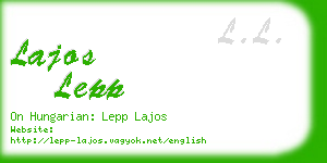 lajos lepp business card